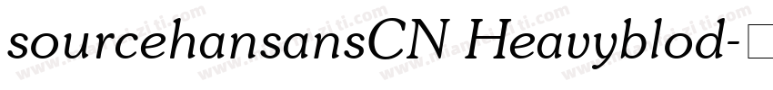 sourcehansansCN Heavyblod字体转换